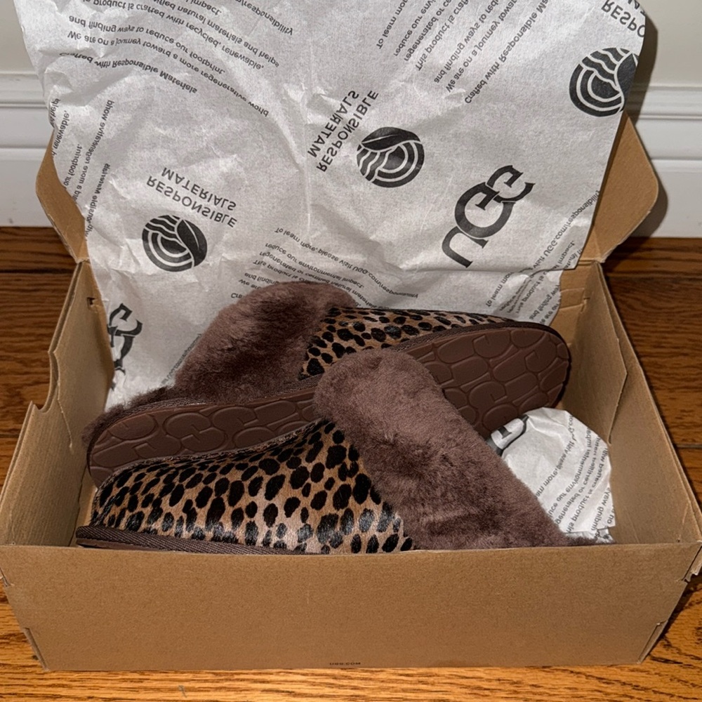 Brand New Cheetah Print Ugg Slippers